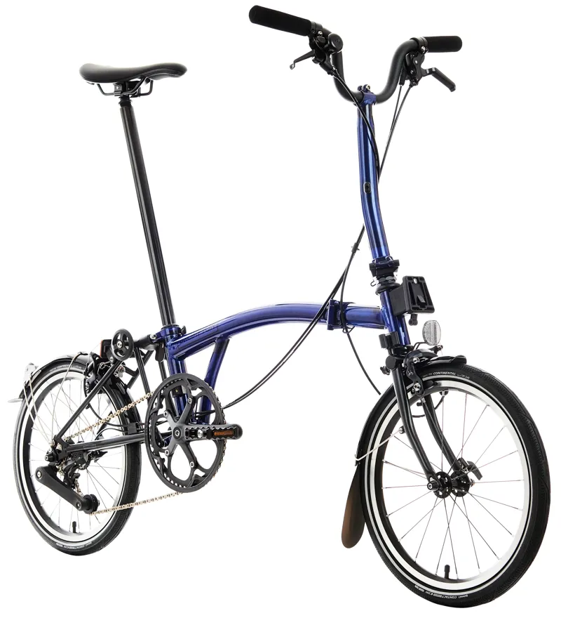Brompton P Line Urban Folding Bike 2024 in Bolt Blue Lacquer-1